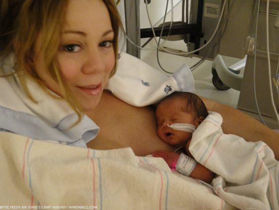 Mariah Carey z dziećmi po porodzie 